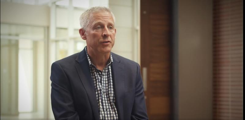 Man being interviewed