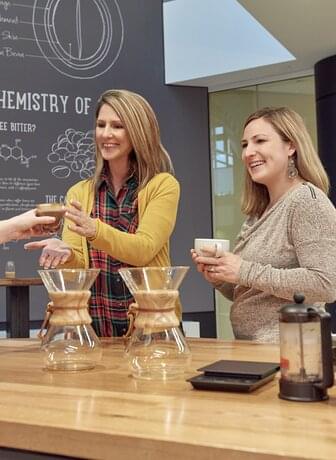 Women drinking coffee