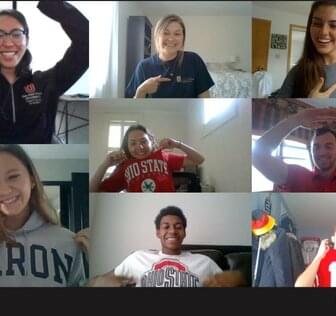 interns showing school spirit