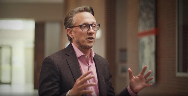 Man being interviewed