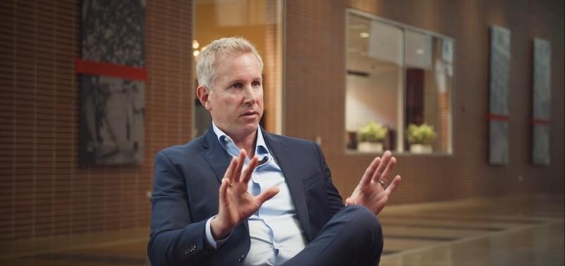 Man being interviewed